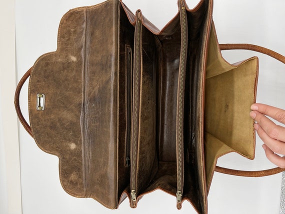 Vintage Brown Mexican Tooled Leather Purse // Retro W… - Gem