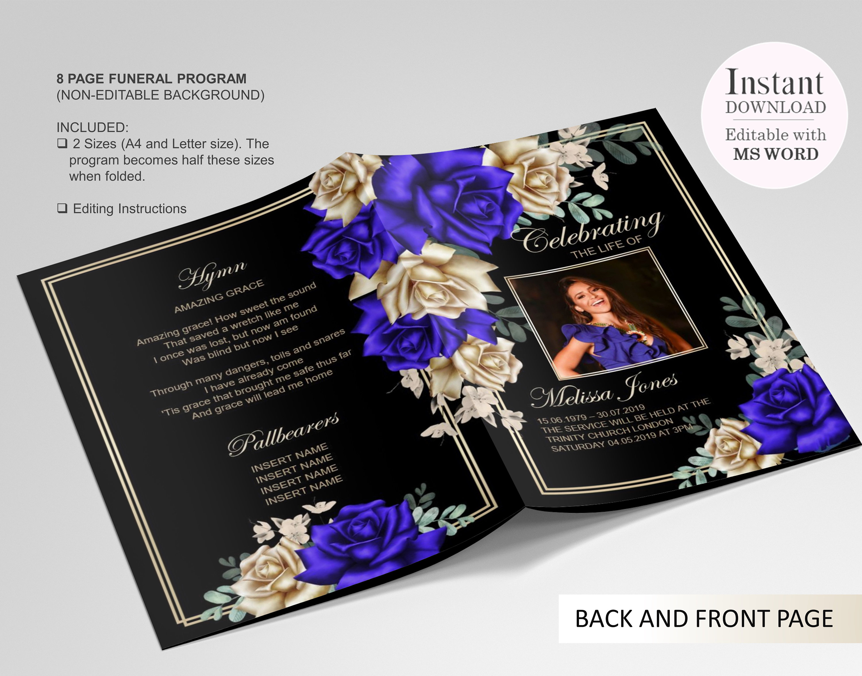 funeral backgrounds for programs