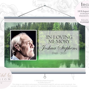 Forest and Lake Funeral PowerPoint Presentation, Funeral Slide Show Template, Funeral Template, In Loving Memory 0031