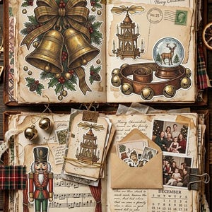 Christmas Vintage Mclaughlin-style Paper Craft Cut-outs, 30+ images