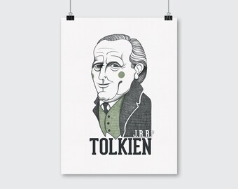 J. R. R. Tolkien Art Portrait Illustration Deco