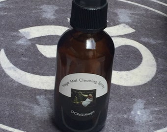 Yoga mat cleaning spray