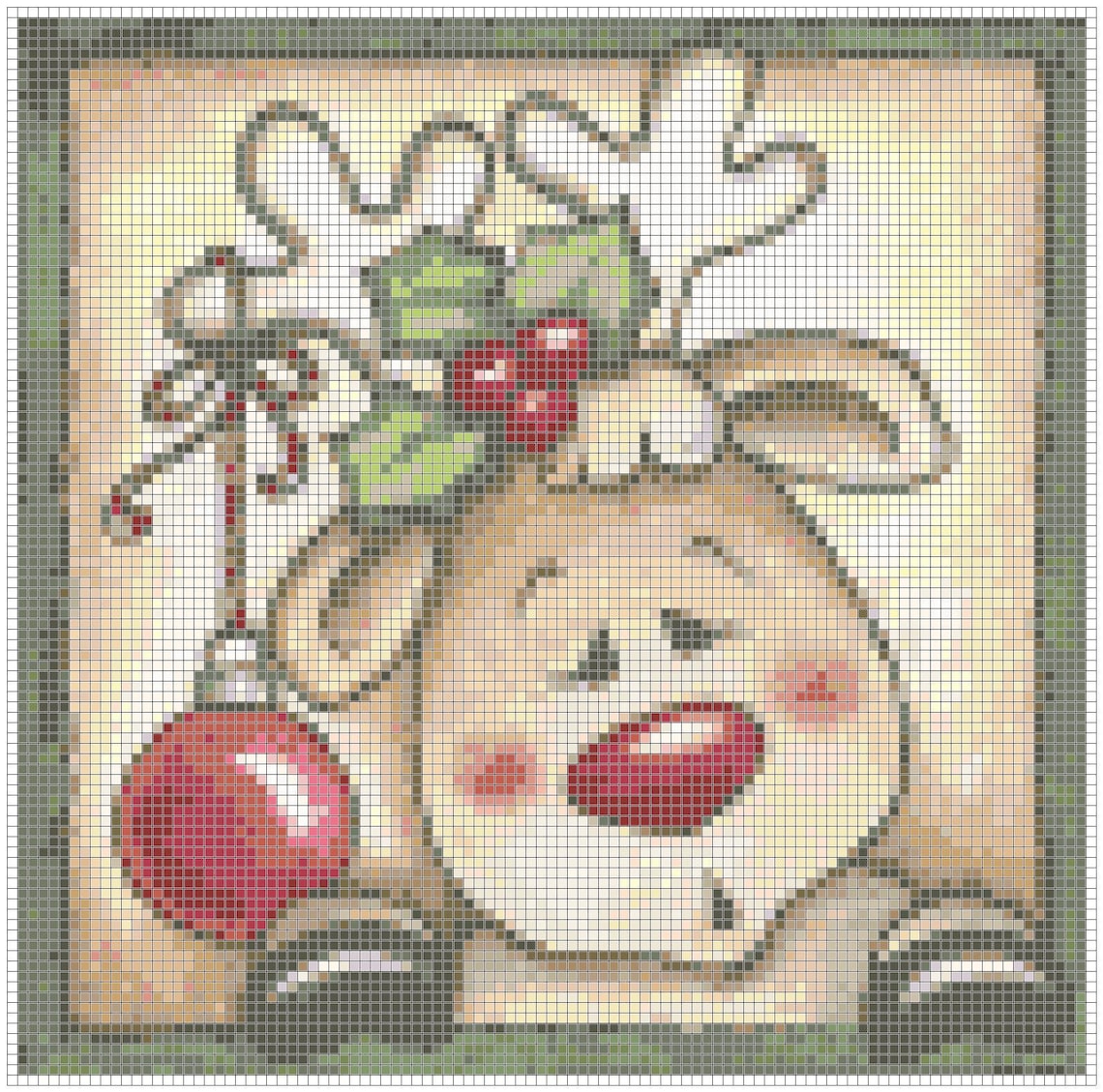 Reindeer With Ornament Cross Stitch Pattern, Christmas, Animals, Deer