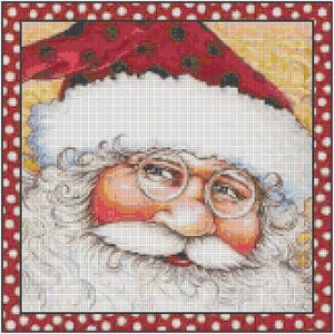 Maravilhoso padrão de ponto cruz de Papai Noel, Natal, feriados, Papai Noel, São Nicolau