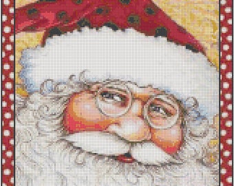Maravilloso patrón de punto de cruz de Papá Noel, Navidad, días festivos, Papá Noel, San Nicolás