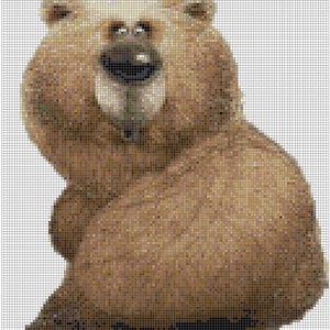 Funny Cub Cross Stitch Pattern, Wildlife, Cute, Funny, Bear