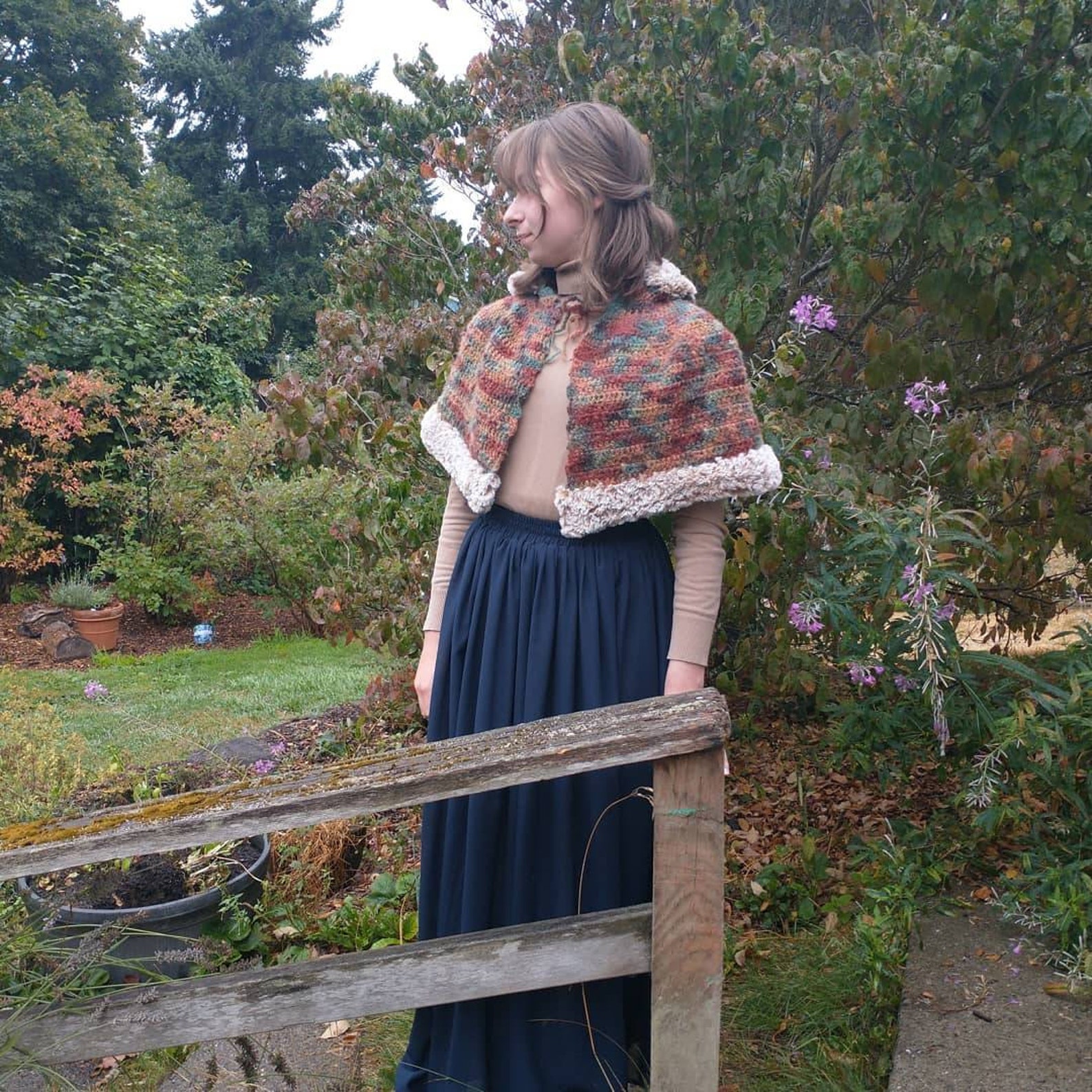 Wood Elf Capelet Crochet Cottagecore Short Cloak | Etsy