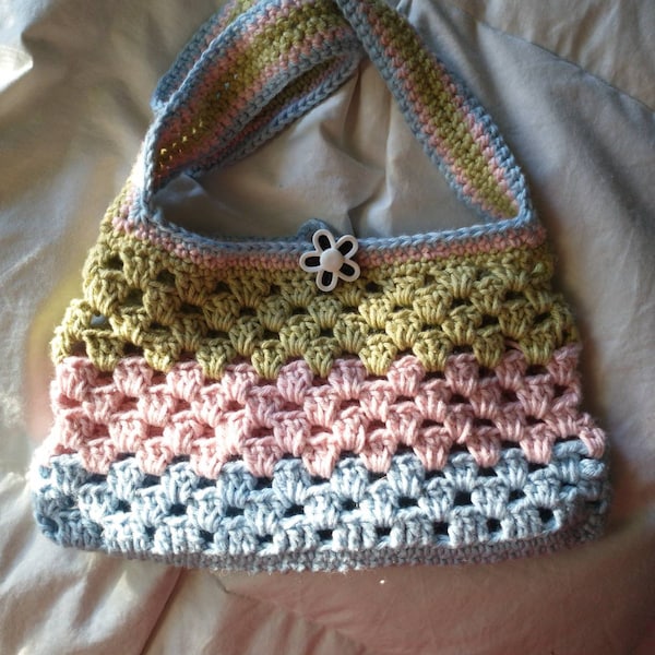 Sherbet Schultertasche gehäkelt PDF DATEI Strickmuster y2k fashion