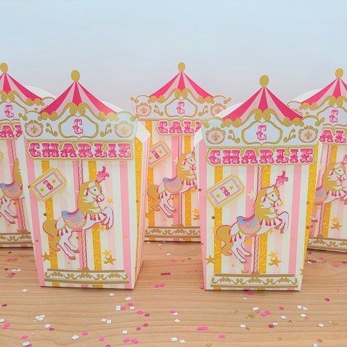 CAROUSEL HORSES Candy Boxes CARRUSEL Carnival Vintage Favor Etsy