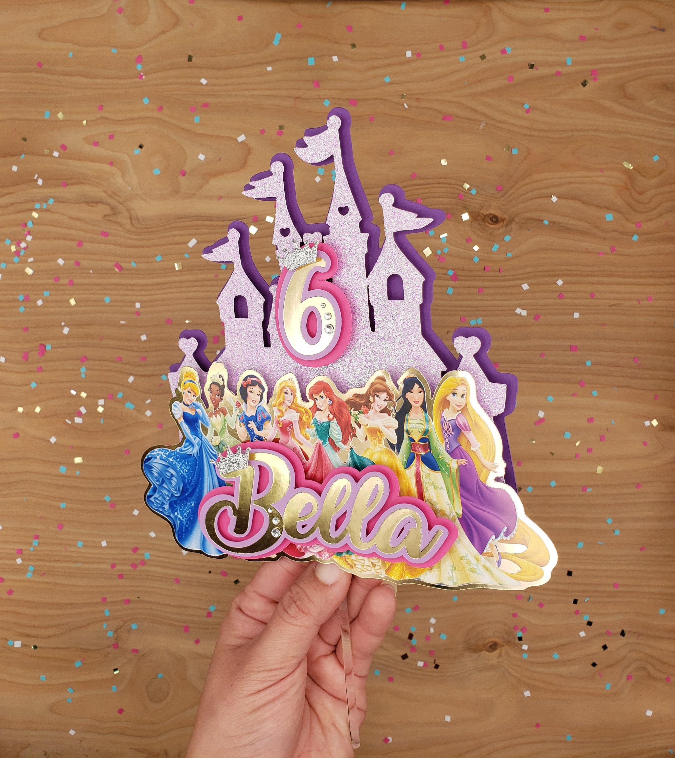 Princess Cake Topper / Princess Birthday Decor / Princess Cake - Etsy