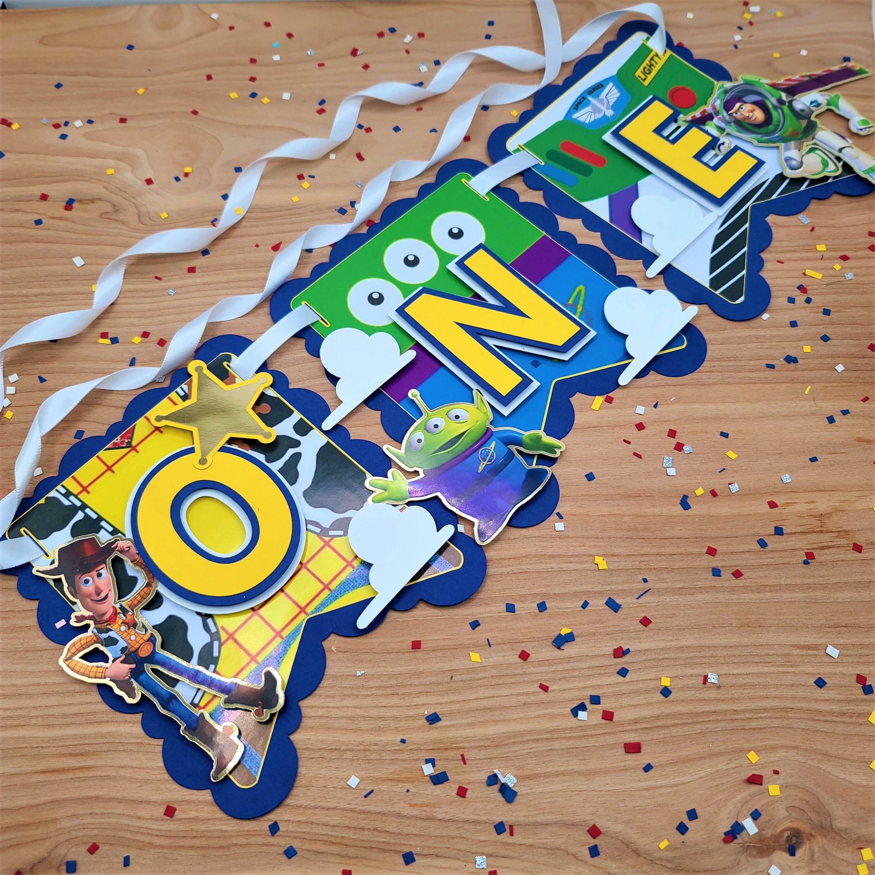 TOY STORY BANNER Toy Story One Banner Toy Story Party Woody Etsy