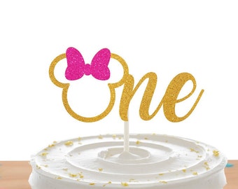 Ensemble Personnalise Minnie Mouse Cake Topper Topper Etsy