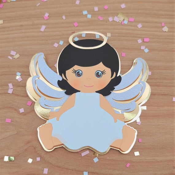 BAPTISM ANGEL Cake topper Angel cake decor god bless Theme Etsy