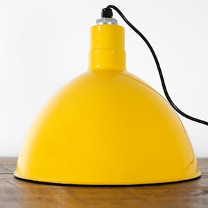 16&quot; Yellow Porcelain Farmhouse Pendant