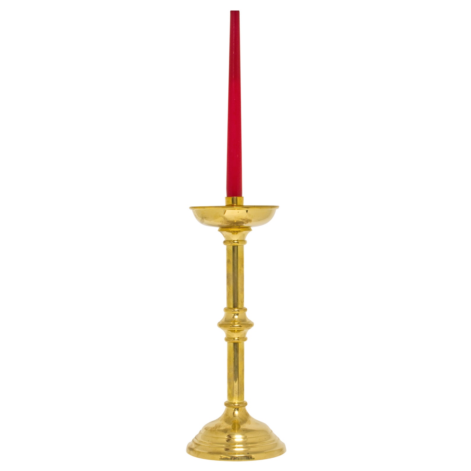 Vintage Solid Brass Altar Candlesticks Polished Brass Finish Etsy