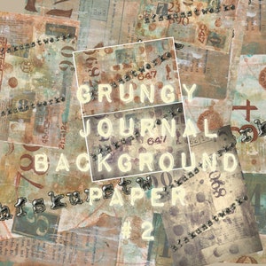 Grungy Journal Numbers, Background Paper, Junk Journal, Vintage, Collage Paper, Mixed Media, Junk Journal background pages with numbers