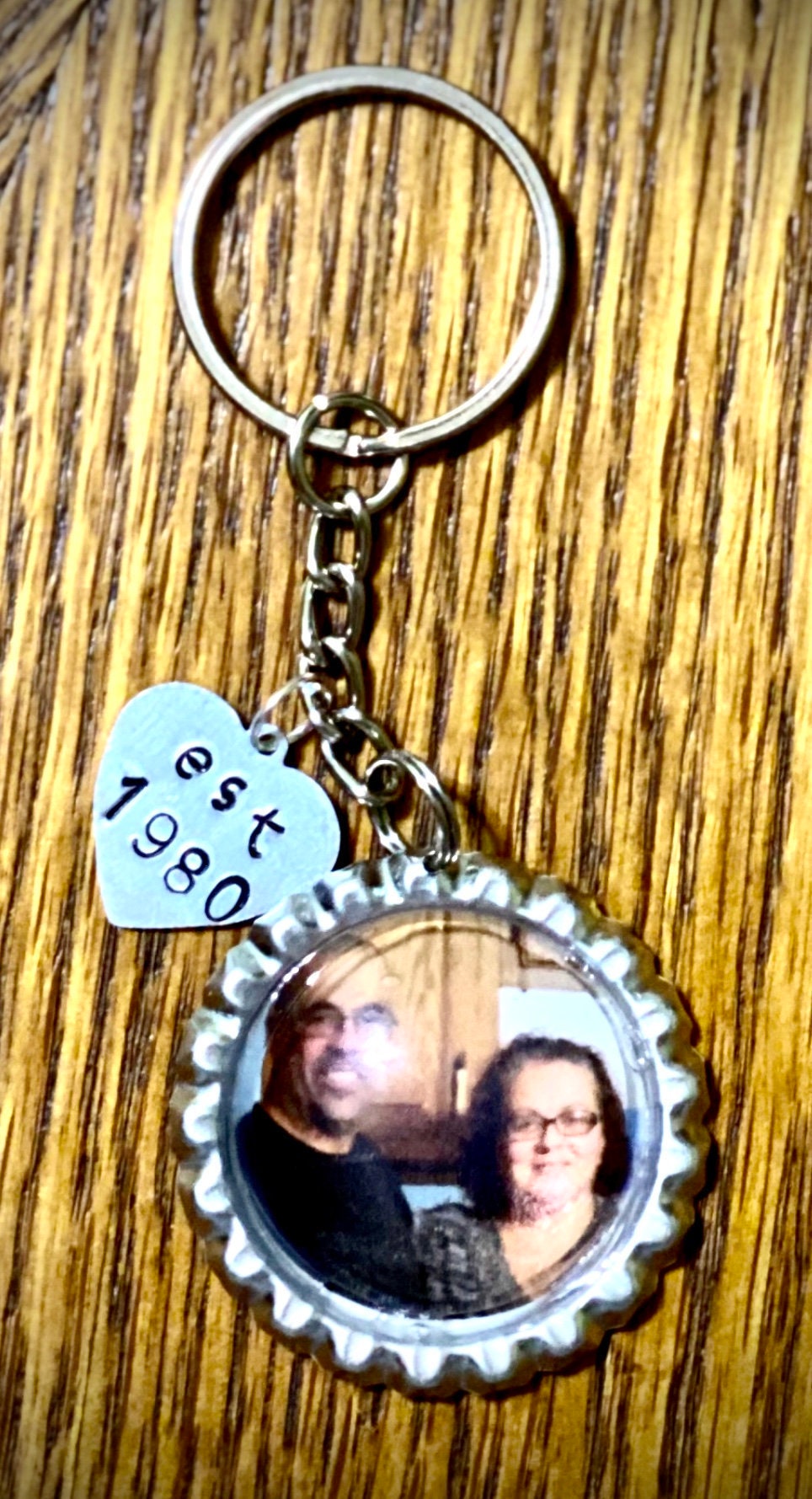 Personalized Bottle Cap Keychain Etsy
