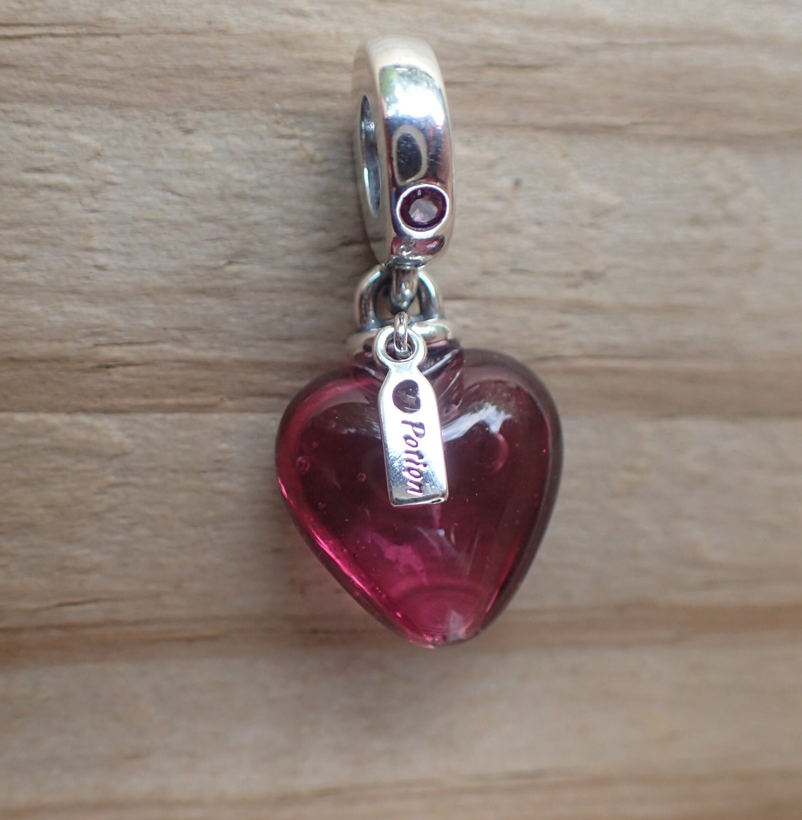 New Authentic Pandora Love Potion Murano Glass Heart Dangle w