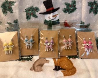 Delicate Fairy Blossom Dangle Earrings - Pearl Cluster & Layered Petal Studs