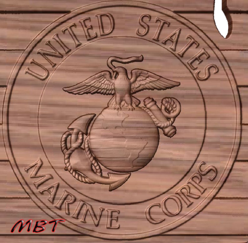 3D STL Model for cnc United States Marines Logo on American Etsy