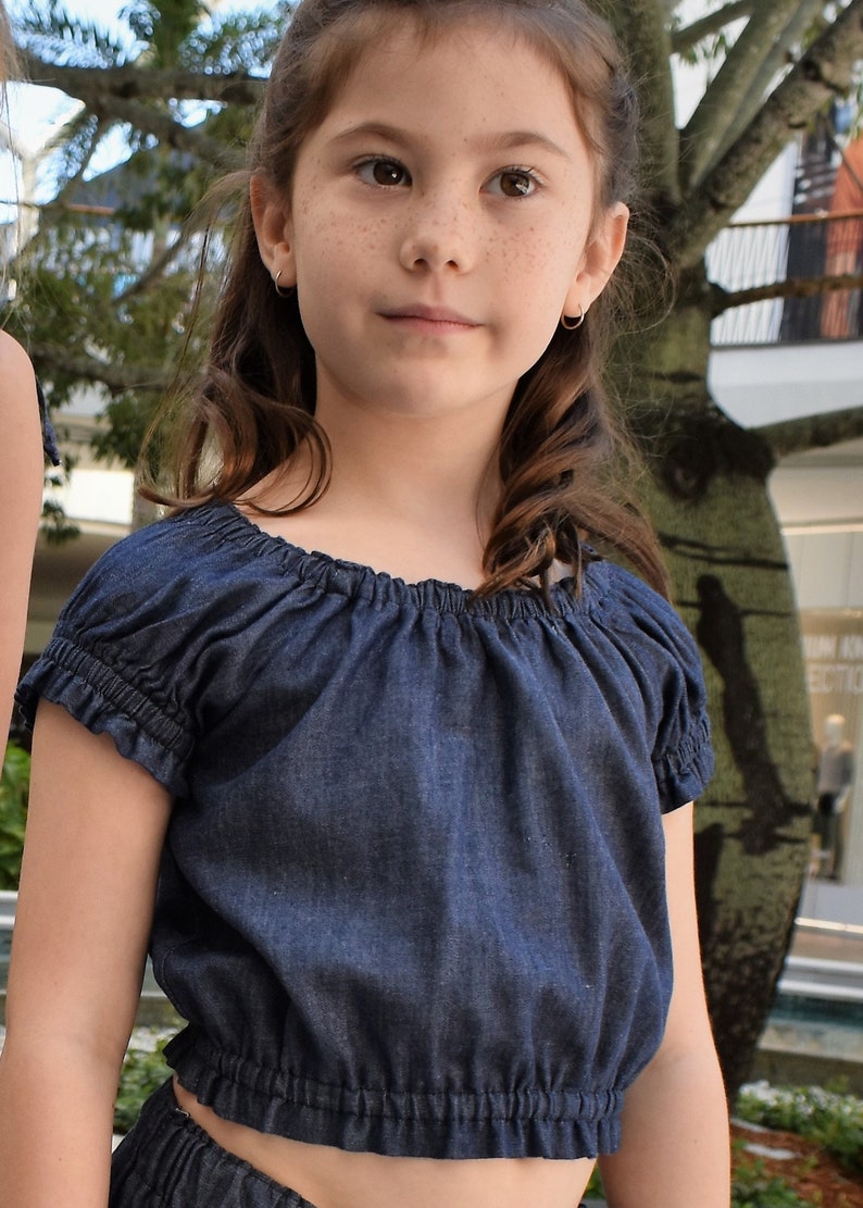 BLOUSE Short Sleeve Peasant Blouse for Tweens & Teen Girls Etsy UK