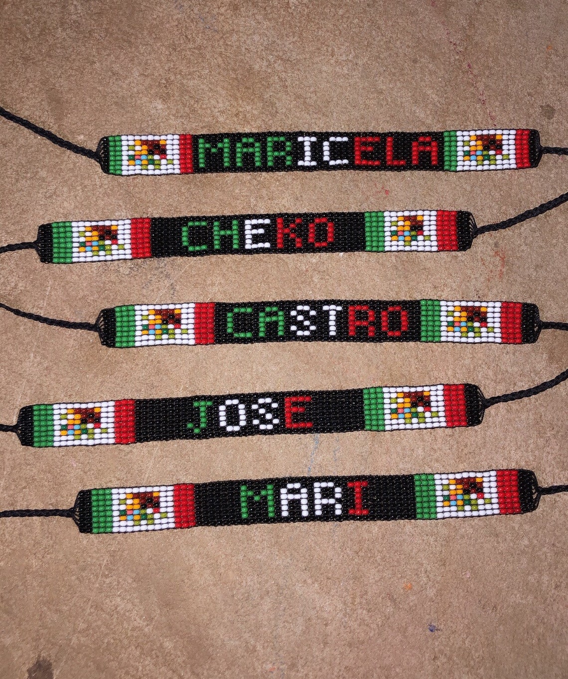 Mexican Flag Bracelet With Name Etsy.de