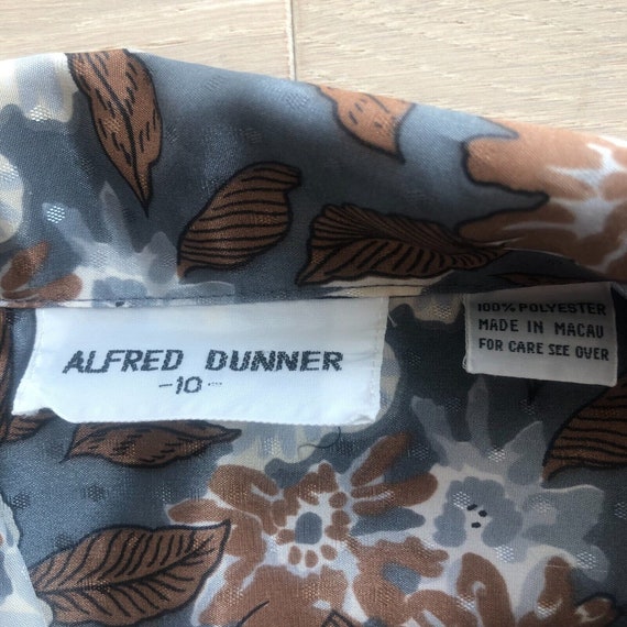Vintage Retro Alfred Dunner Dusty Blue Brown Beig… - image 4