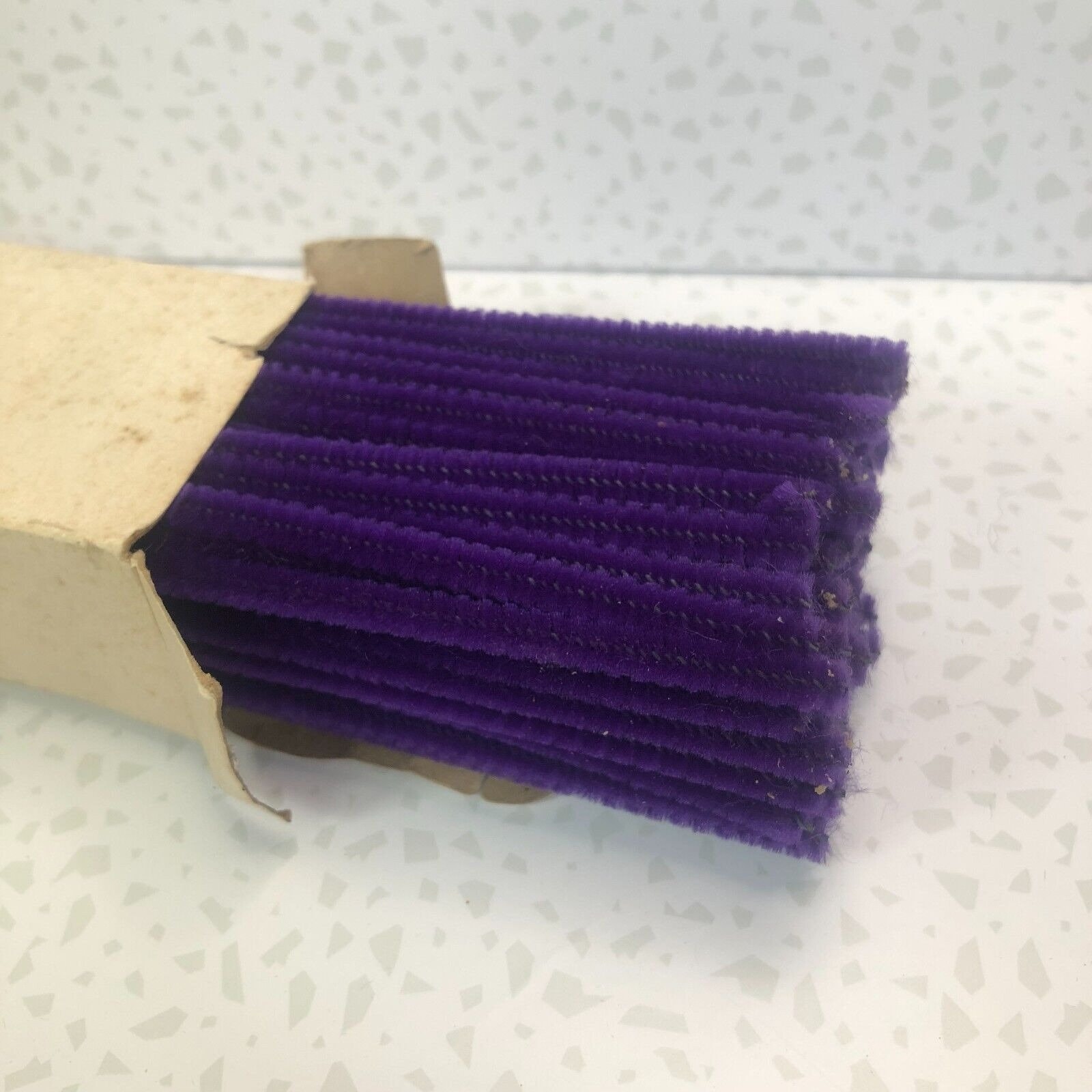 Vintage DEADSTOCK A Lion Brand Purple Fluffy Chenille Stem Craft Pipe  Cleaners 