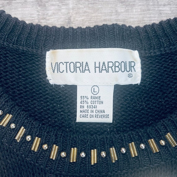 Vintage 90s Fancy Flashy Victoria Harbour Black w… - image 4