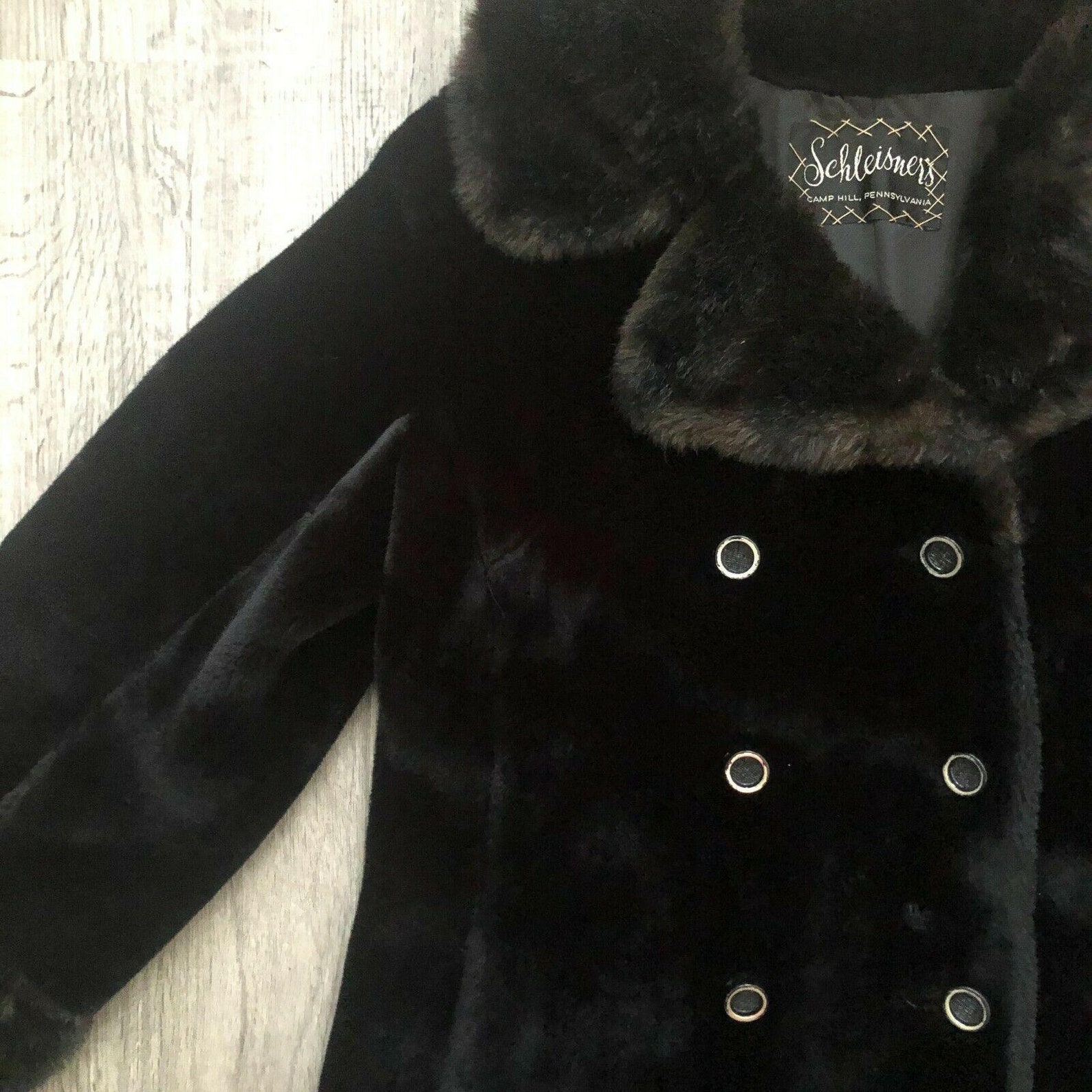 Vintage Deep Pile Fabric by Career Originals Black Etsy