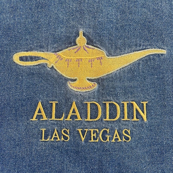 Vintage 90s Embroidered Aladdin Las Vegas Hotel &… - image 2