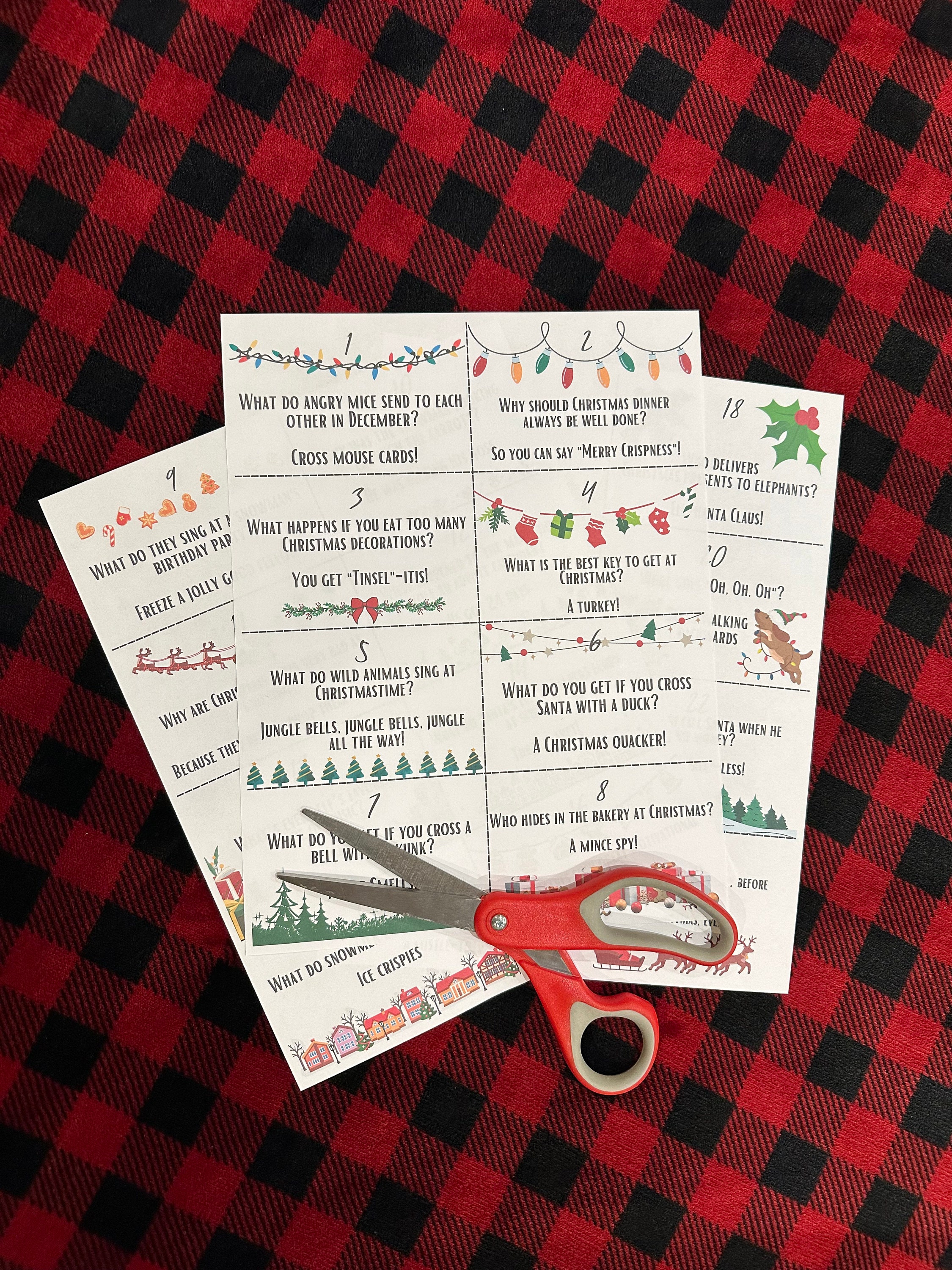 Printable Family Jokes Advent Calendar 24 Groaninducing Puns Etsy