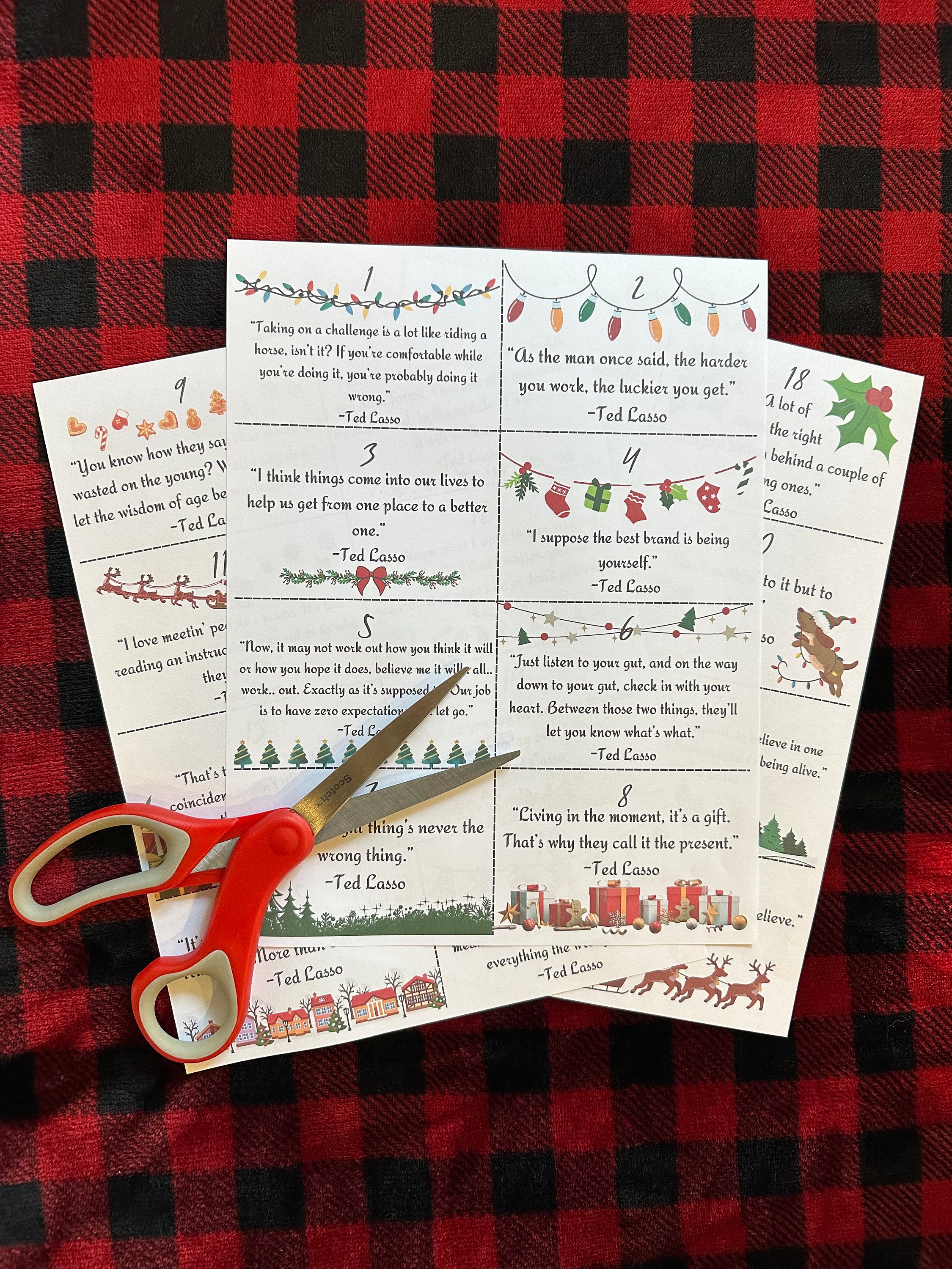 Ted Lasso Printable Advent Calendar 24 Quotes Etsy UK