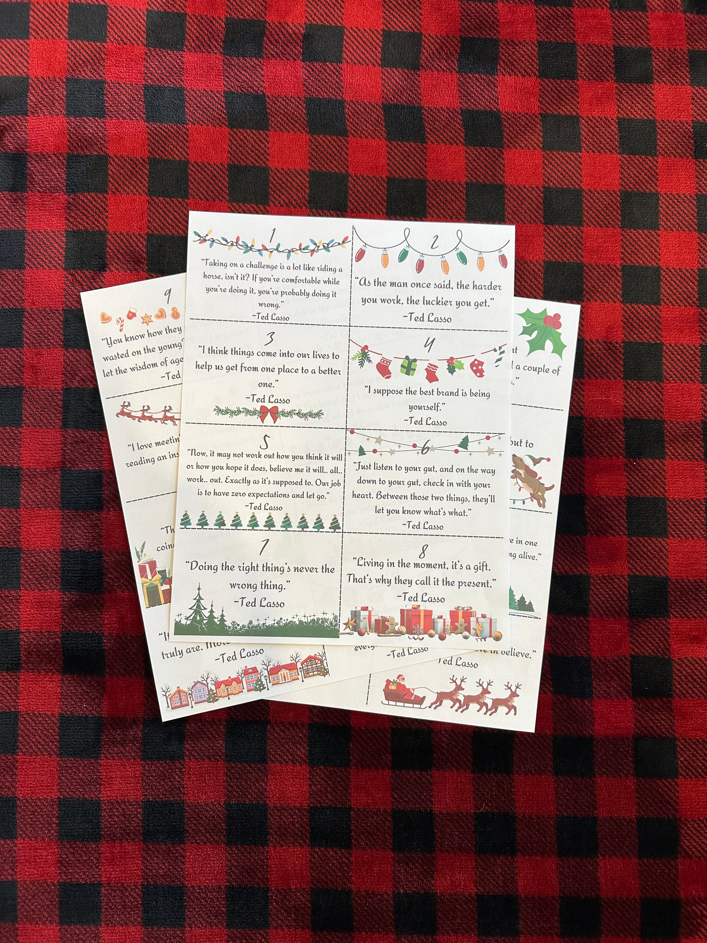 Ted Lasso Printable Advent Calendar 24 Quotes Etsy UK