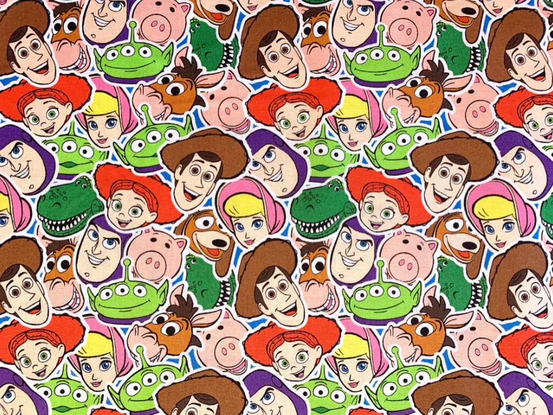 Toy Story Fabric 1/2 Meter Cotton Fabric Etsy