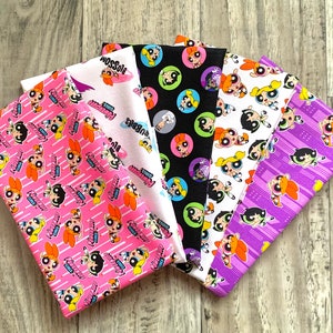 PowerPuff 5 PCS Fat Quarter Bundle - Cotton Fabric