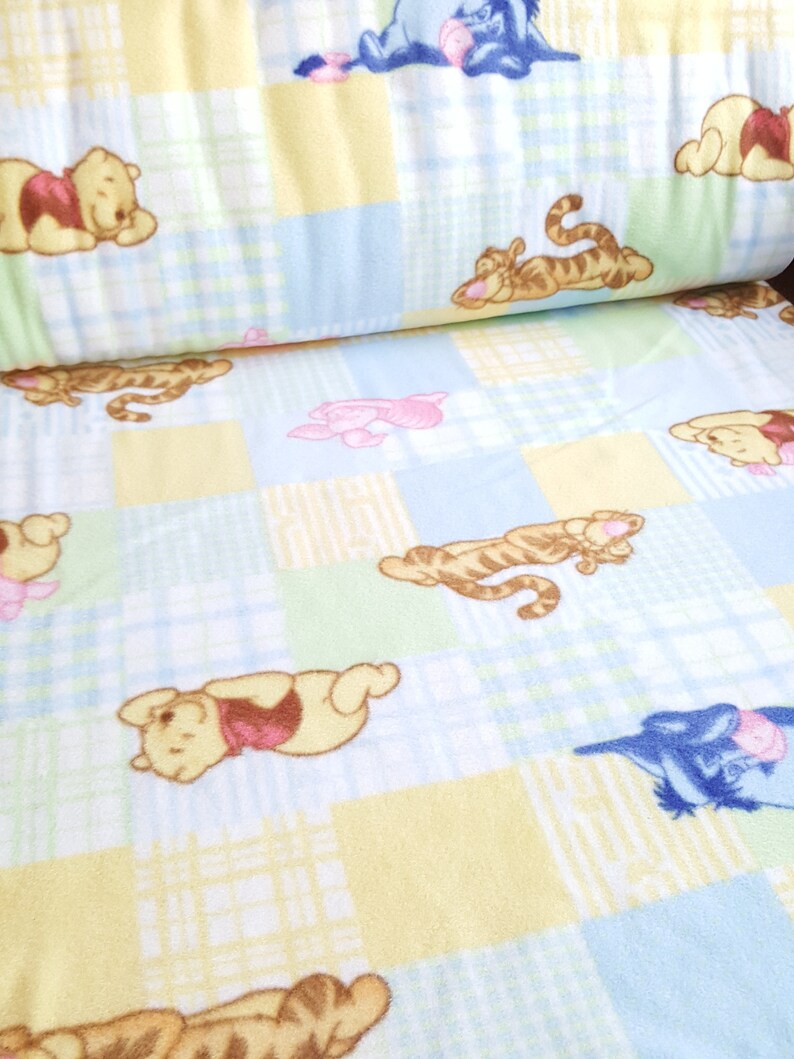 Winnie the Pooh Fleece Fabric Disney Fleece Fabric by Half Etsy