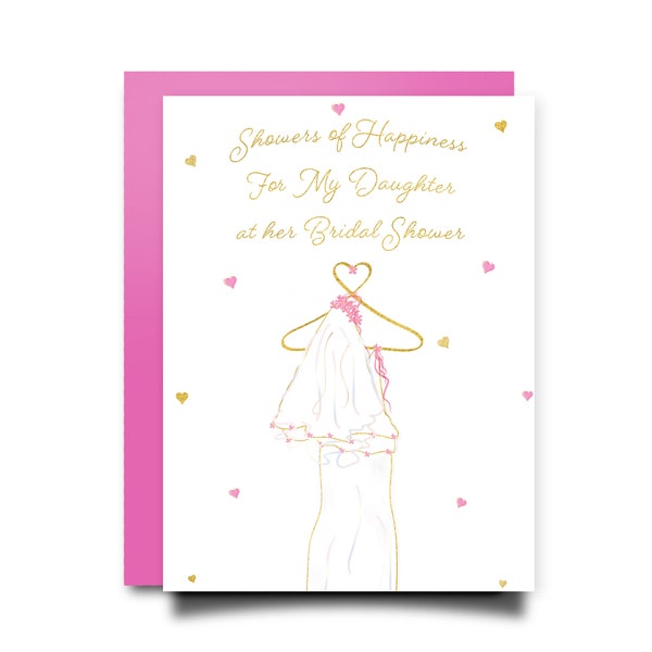 Bridal Shower Card for Daughter Bridal Shower Card Bride Gift Wedding Gown Bridal Shower Card Bride to Be Bridal Gift for Bride for daughter