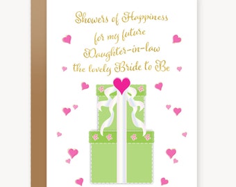 Bridal Shower Card Bridal Shower Gift Bride Gift Bridal Shower Present Wedding Shower Card Bride to Be Bridal Shower Wishes Gift for Bride