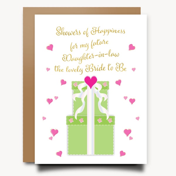 Bridal Shower Card Bridal Shower Gift Bride Gift Bridal Shower Present Wedding Shower Card Bride to Be Bridal Shower Wishes Gift for Bride