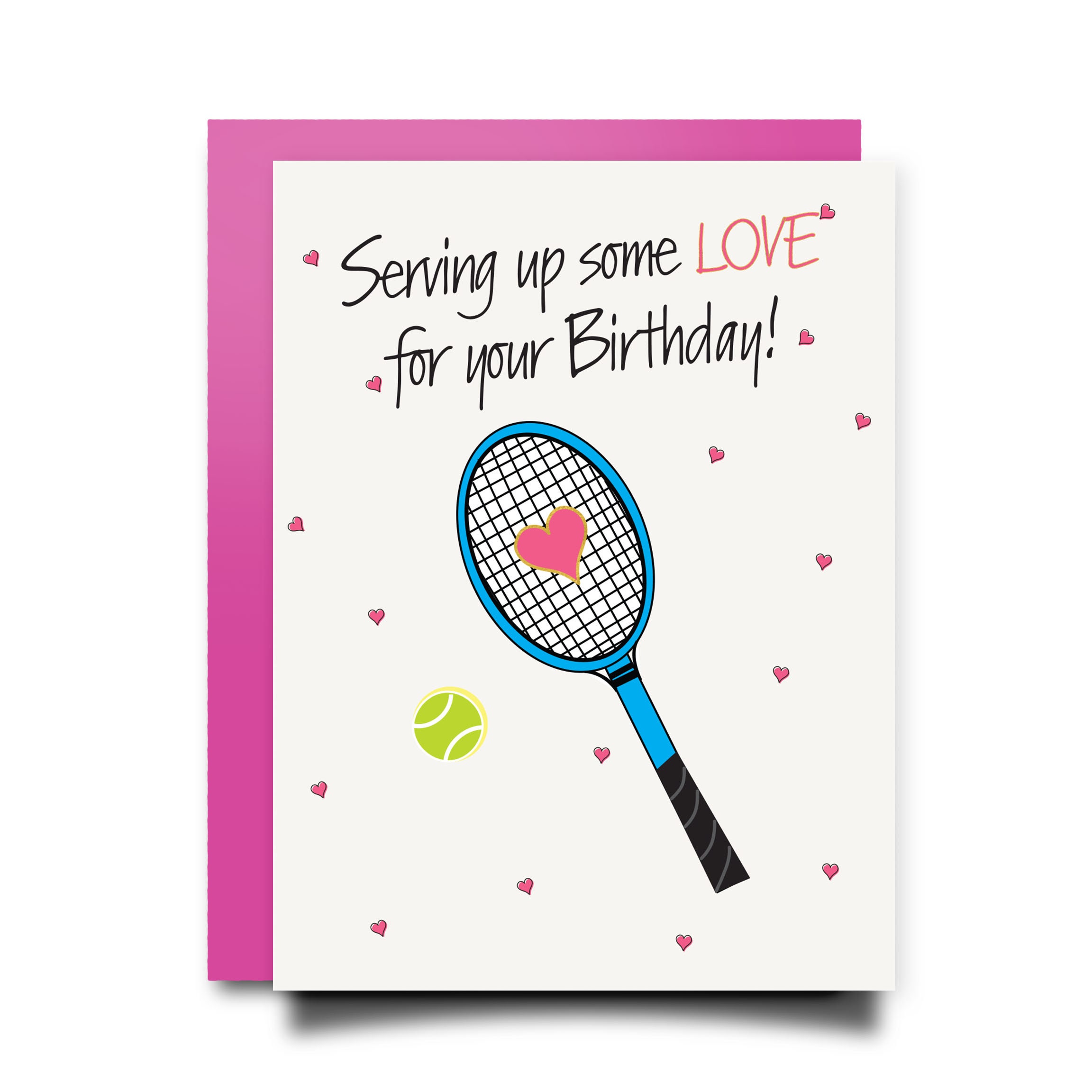 Tennis Birthday Card Cute Birthday Card Funny Happy Birthday - Etsy