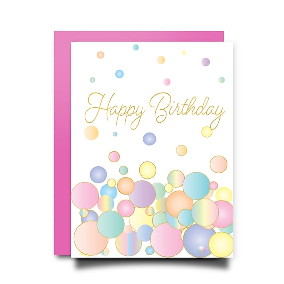 Confetti Script Birthday Mini Card Confetti Script Birthday Mini Card