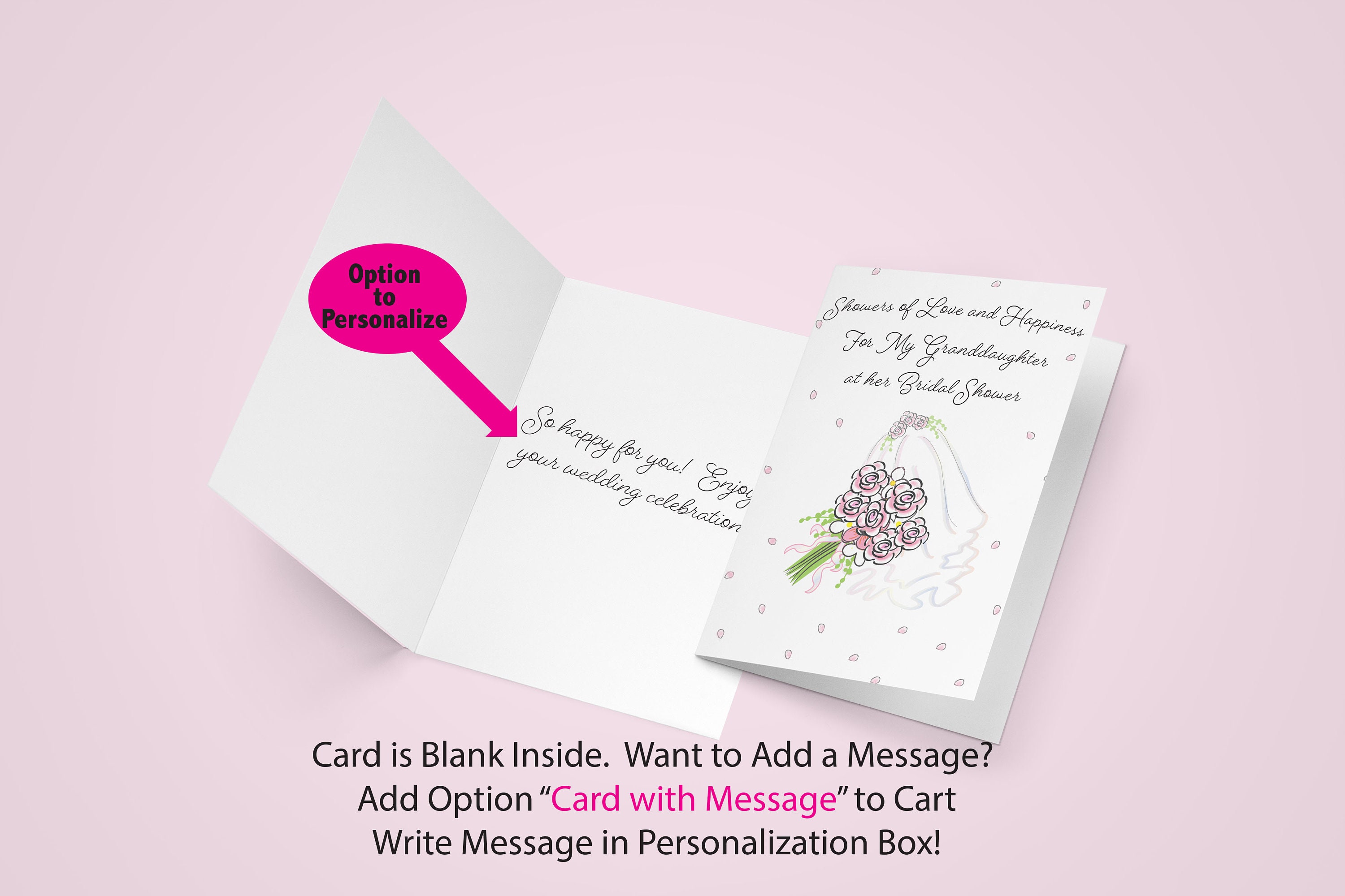 Bridal Shower Card for Granddaughter Bride Gift Wedding Shower Etsy