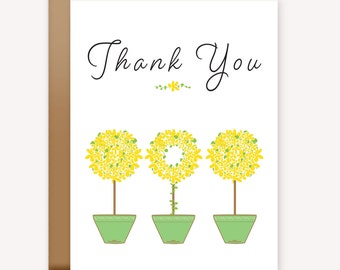 Thank You Card Thank You Gift Appreciation Card Thank You Hostess Gratitude Card Thank You Note Bridal Shower Thank You Wedding Thank You