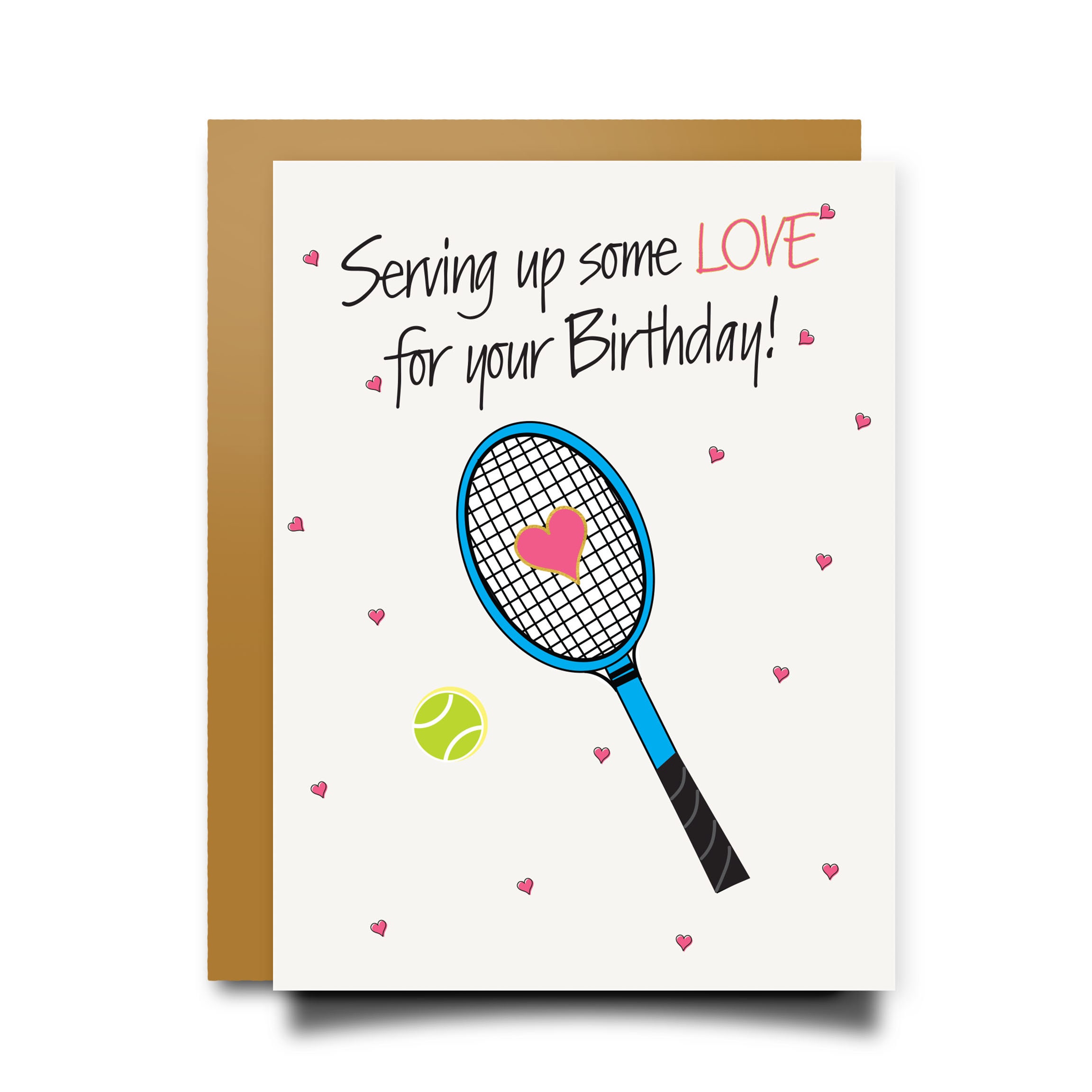 Tennis Birthday Card Cute Birthday Card Funny Happy Birthday Etsy