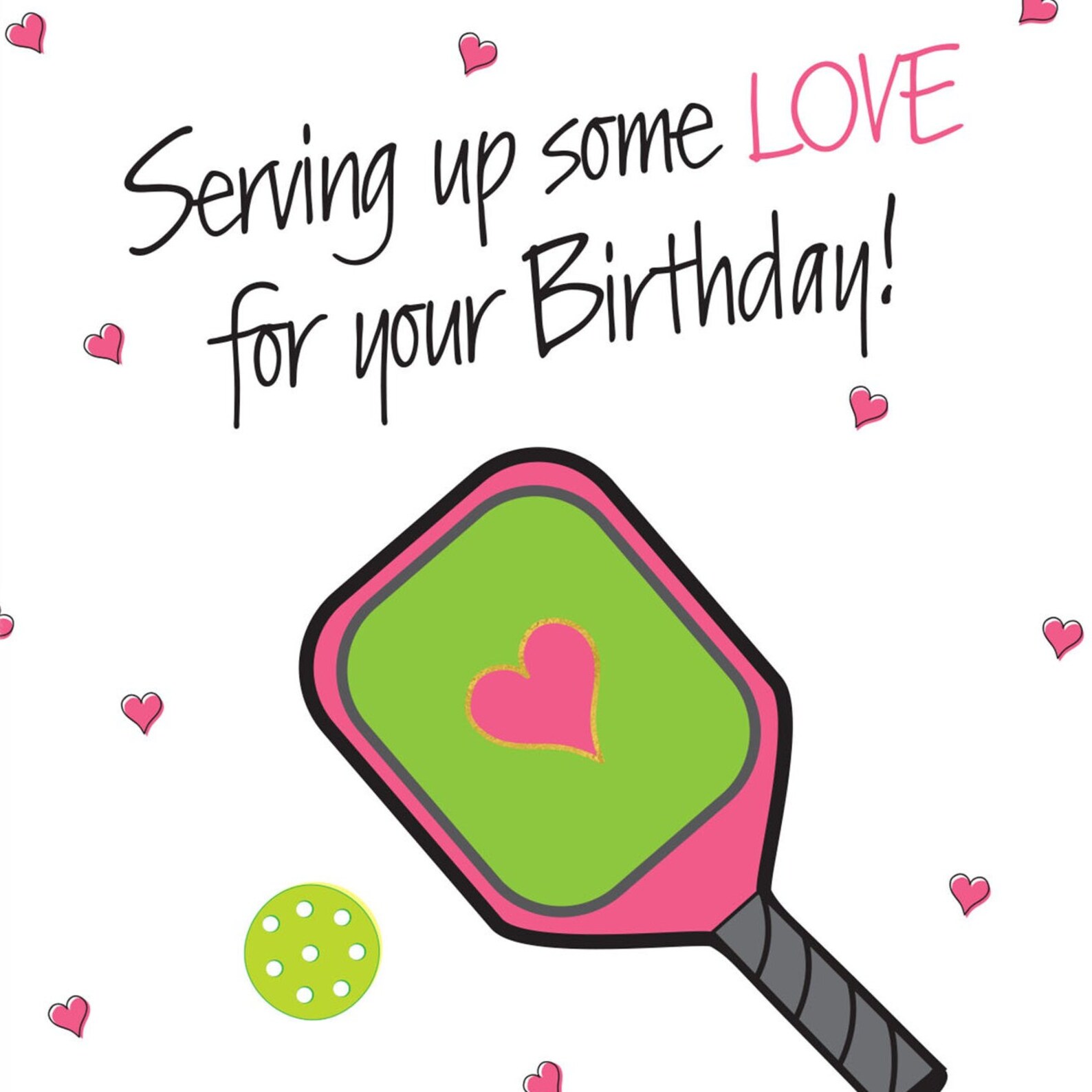 Pickleball Birthday Card Cute Birthday Card Funny Birthday Etsy