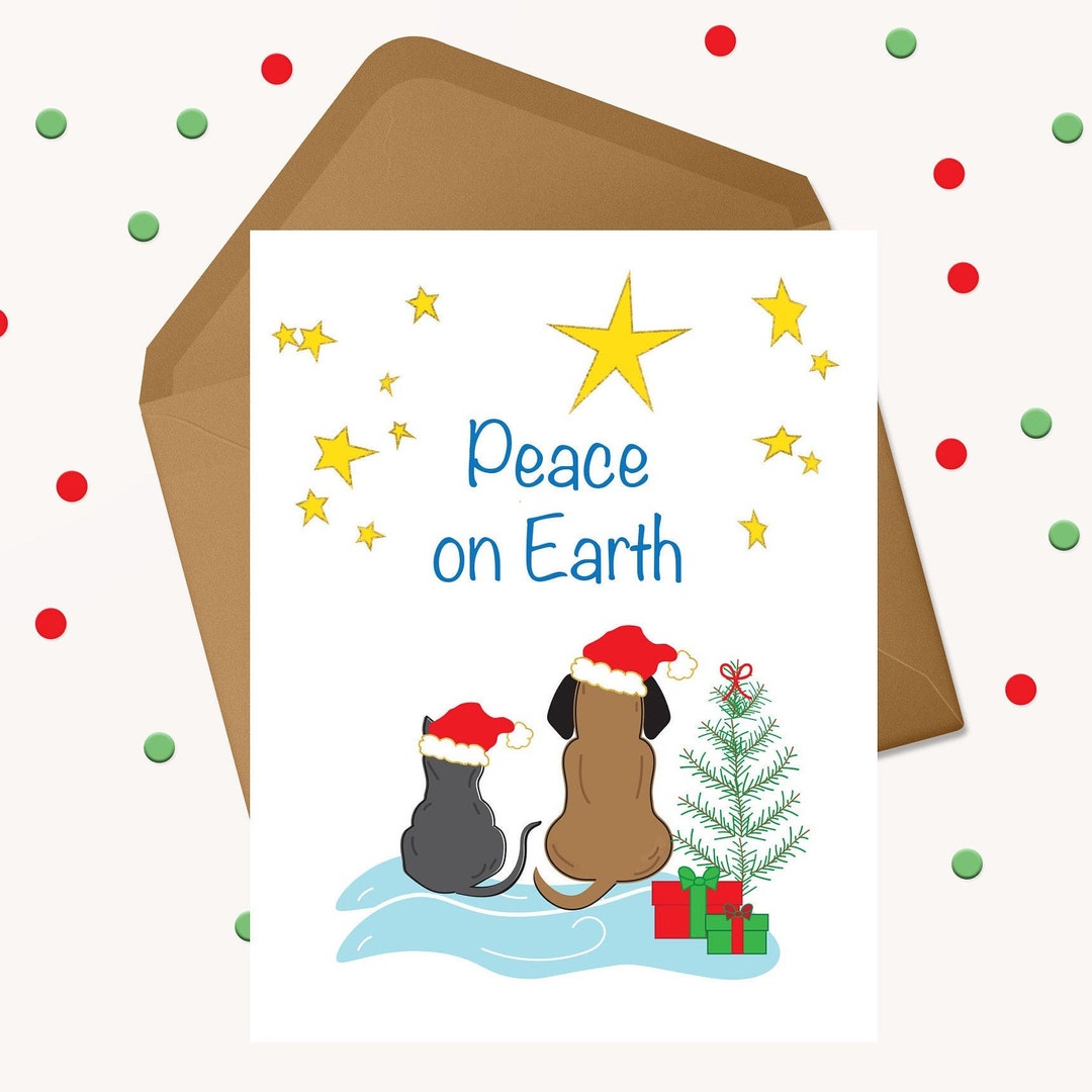 Pet Christmas Cards Cat Christmas Card Dog Christmas Card Etsy