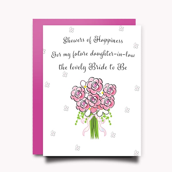 Bridal Shower Card Bridal Shower Gift Bride Gift Bridal Shower Present Wedding Shower Card Bride to Be Bridal Shower Wishes Gift for Bride