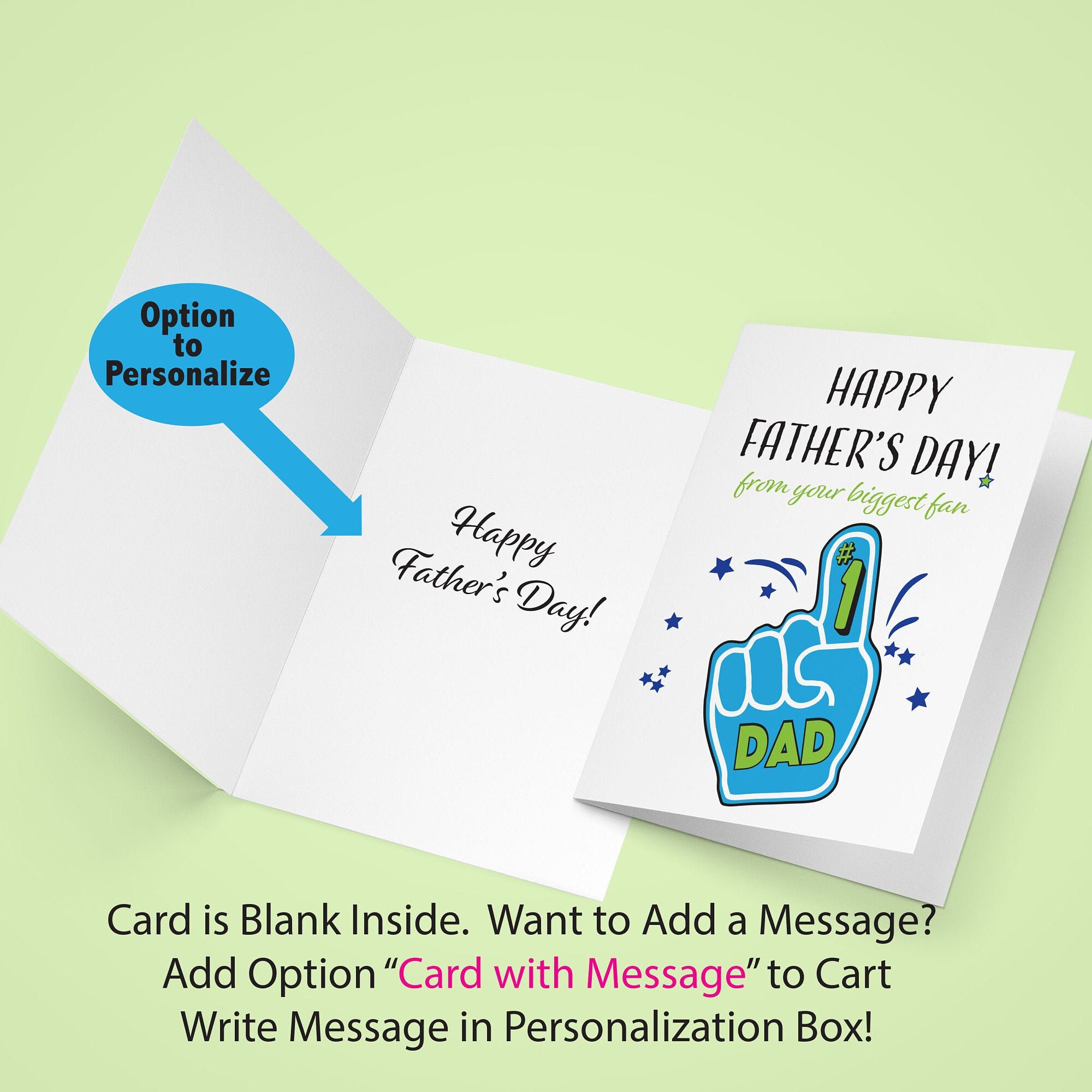fathers day card funny fathers day card dad card foam finger etsy