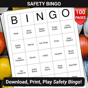 Sicherheits-Bingokarten – 100 Seiten zum Herunterladen und Drucken
